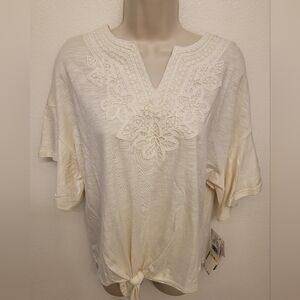 NWT Ruby Rd. Ladies Petite Short Sleeve Blouse